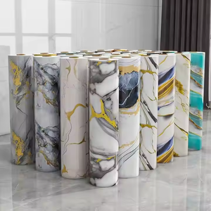 Tự dính Faux gạch đá cẩm thạch hình nền không thấm nước chống ẩm Peel Stick dán tường cho khách sạn nhà bếp hình học - Product Image 1