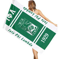 Serviette de plage personnalisée Sorority IPL Iota Phi Lambda 1929, idéale pour la plage d'été, absorbante et à séchage rapide