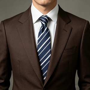 Corbata de Poliéster a Rayas con Logotipo Personalizado, Corbata de Lujo para Hombre, Formal, de Negocios, Tejida, con Rayas de Empresa - Product Image 5
