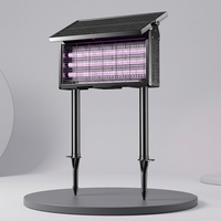 Piège à insectes solaire écologique d'extérieur, étanche à la pluie et à l'humidité, avec panneau réglable, pour jardin et pelouse, installation facile et nettoyage gratuit