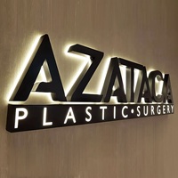 Letras Modernas Personalizadas con Luz Halo, Letras 3D Brillantes con Retroiluminación, Letrero Iluminado para Logotipos de Empresas