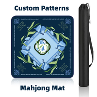 Tapis de Mahjong Carré Pliable de Luxe Personnalisé 31,5*31,5 en Néoprène pour Tables de Voyage, Tapis de Jeu de Poker Domestique et Divertissement