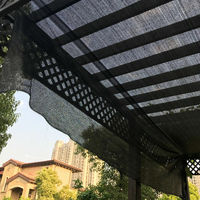 Toile d'ombrage noire à 90 % avec œillets, en HDPE tricoté, résistante aux UV, robuste, pour patio, pergola, jardin, serre