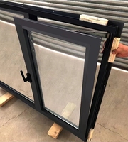 Fenêtre en aluminium AS2047 à double vitrage, à ouverture fixe, à battant supérieur, à auvent, coulissante, à battant français, à casement, en métal, pour la vente en gros