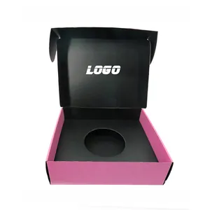 Custom Logo Roze Papier Karton Inklapbare Verzending Dozen Opslag Cowboyhoed Verpakking Voor Hoed