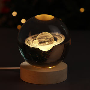 Sfera di Cristallo 3D Incisa al Laser Ispirata alla Galassia con Luce Notturna per Decorazione Casa e Ufficio, Natale e Compleanni - Product Image 3