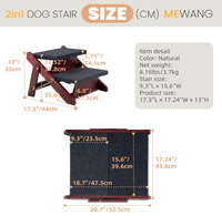 Rampe d'escalade pour chien en bois, vente chaude, marches pour animaux de compagnie, échelle 2 en 1, pliable, marches et rampe pour chien