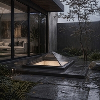 Sunray Outdoor Glass Room Intelligent Induction Automatic Skylight Grand verre en alliage d'aluminium Éclairage fixe Skylight
