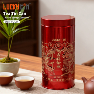 Tùy chỉnh sang trọng thực phẩm an toàn bộ EU tiêu chuẩn tinplate bao bì hình trụ kim loại <span class=keywords><strong>container</strong></span> trà lưu trữ <span class=keywords><strong>tin</strong></span> có thể cho trà - Product Image 1