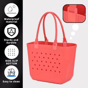 Bolsos de Mano Grandes de Silicona y Goma Eva, Impermeables, para la Playa, con Logotipo Personalizado, de Moda, para Mujer - Product Image 4