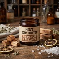 Beurre Corporel Parfumé pour Hommes Marque Blanche – Vente en Gros, Soin Personnalisé, Crème Corporelle Homme Fini Mat