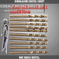 Foret hélicoïdal à queue droite HSS M35 5% Cobalt 8 mm pour métaux durs, acier inoxydable, fonte