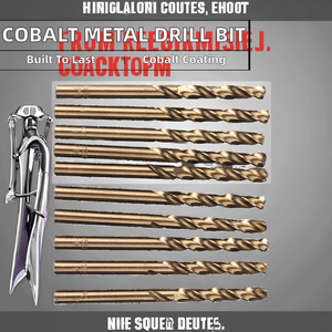 Foret hélicoïdal à queue droite HSS M35 5% Cobalt 8 mm pour métaux durs, acier inoxydable, fonte - Product Image 2