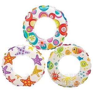 <b>Inflatable</b> Swim Ring For Children 51cm Diameter Printed Sea Creatures Pattern Swimming Pool <b>Float</b> - Product Image 5