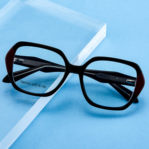 Montures de lunettes œil-de-chat Tr90 87204 avec protection anti-lumière bleue, branches en acétate, pont moyen, lunettes optiques unisexe - Product Image 2