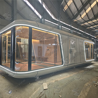 Maison Mobile Moderne Hôtel de Luxe Espace Salle Capsule Extérieur Petite Maison pour Camping Eps Maison Acier Villa Atelier Centre Commercial