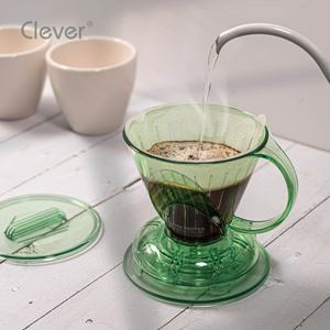 Jarra de Plástico Transparente Verde Superior de 300 ml, Forma Trapezoidal, para Servicios de Catering, para Verter Café - Product Image 3