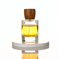 Botol Parfum Kaca Kecil Portabel OEM Custom 30ml 50ml 100ml, Botol Parfum Kosong Kaca Transparan Permukaan Frost dengan Kotak