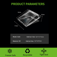Conteneur à sandwich en PET transparent, boîte à clapet jetable pour sandwich et gâteau, fabriqué en Chine