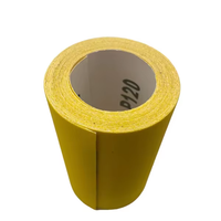 Rouleau de papier abrasif jaune de 115 mm, rouleau abrasif à dos plat de 115 mm pour le ponçage de carrosserie automobile, du bois, du métal, des meubles et des surfaces en plastique