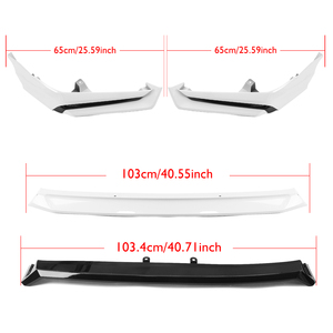 Kit lateral de alerón de parachoques delantero para <span class=keywords><strong>Honda</strong></span> Civic 11th todos los modelos 2022-24 blanco - Product Image 2