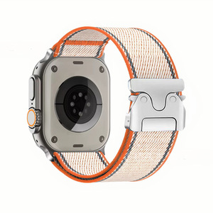 Correa para Apple Watch S11/10/Ultra/SE, Reflectante, de Nailon Trenzado, con Cierre a Presión, Fabricada en China - Product Image 5