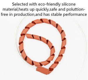 <span class=keywords><strong>Bande</strong></span> chauffante électrique en silicone spiralé de 75 W, flexible et torsadée, pour <span class=keywords><strong>tuyau</strong></span> - Product Image 5