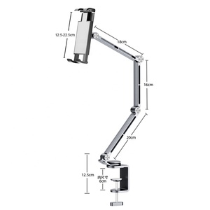 360 độ xoay có thể điều chỉnh máy tính xách tay đứng, Heavy Duty kim loại điện thoại & <span class=keywords><strong>ipad</strong></span> chủ đứng cho văn phòng nhà - Product Image 6