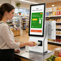 Pantalla Táctil Capacitiva Android para Kiosco, Sistema de Pedidos y Pagos de Autoservicio para Cafeterías, Panaderías y Tiendas, con Tecnología QR y NFC