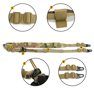 2025 Tactische Mk2 Sling Schieten Jacht Gewatteerd 2 Punten Pistool Schouderriem Geweer Touw Riemen Met <span class=keywords><strong>Hk</strong></span> Haak - Product Image 2
