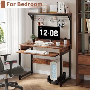 Escritorio Pequeño <span class=keywords><strong>de</strong></span> Madera para Computadora, <span class=keywords><strong>Mesa</strong></span> para Laptop con Almacenamiento, Estación <span class=keywords><strong>de</strong></span> Trabajo para Oficina, Estudio y Escritura, Diseño que Ahorra Espacio - Product Image 2