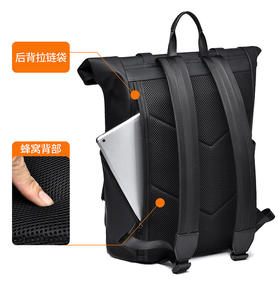 कारखाने मूल्य कस्टम लोगो ट्रेंडी हल्के वाटरप्रूफ स्कूल बैग पुरुषों के लिए लैपटॉप बैकपैक - Product Image 5