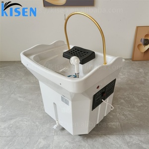 Lavabo Portátil para Champú KISEN con Tanque de Agua de 60L, Terapia Capilar sin Plomería y Vaporizador, Mueble de Salón de Alta Calidad - Product Image 1