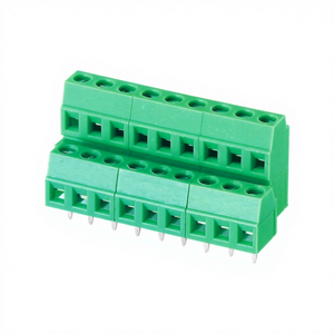 KF129-5.0 5.0mm Pitch Copper Plastic Green Screw <b>Terminal</b> Block Nickel Plated 300V - Product Image 1