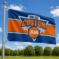 Drapeau personnalisé 3x5 pieds 100% polyester, bannière décorative pour équipe de basketball avec impression numérique, œillets en laiton pliables pour suspension