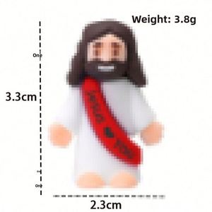 Petites figurines originales « Love You » en caoutchouc, jouets de Jésus pour les jeux de cache-cache, cadeaux religieux pour les fêtes, école du dimanche - Product Image 3