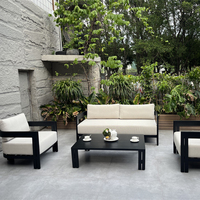 Mobilier d'extérieur haut de gamme Spot cadre en alliage d'aluminium tissu imperméable Villa Patio canapé ensemble