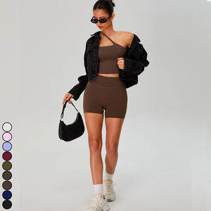 Ropa de mujer Ropa deportiva para mujer Pantalones de fitness activos Ropa de gimnasio Pantalones cortos de yoga ajustados de cintura media - Product Image 6