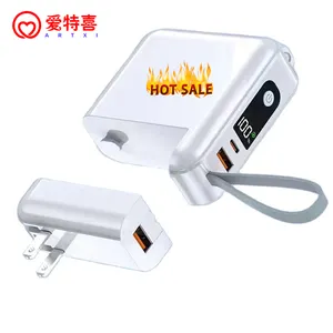 Trending Products 2024 New Arrivals Hot Selling All-In-One Series Powerbank 15000 mAh Large Capacity Built in Cable Power Bank