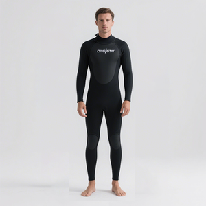 Venta al por mayor logotipo personalizado 3MM neopreno de una pieza de manga larga impermeable de cuerpo completo adulto traje de buceo traje de baño para hombre - Product Image 2
