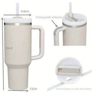 Hot-selling Stainless Steel Vacuum <b>Insulated</b> Travel <b>Mug</b> 40oz Outdoor Thermal Insulation Stylish Christmas Gift <b>Mug</b> with Handle - Product Image 3