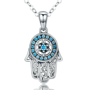 Gioielli all'ingrosso di moda 925 argento sterling <span class=keywords><strong>hamsa</strong></span> charm a mano di <span class=keywords><strong>fatima</strong></span> ciondolo - Product Image 5