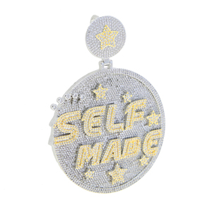 Collares con Colgante de Letra Inicial Personalizada, Estilo Hip Hop, con Nombre Personalizado, con Circonitas, para Hombre - Product Image 6