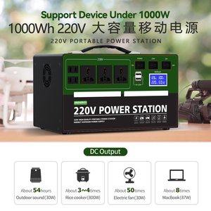 ซัพพลายเออร์ทองคำตลาดมาเลเซีย ขายส่ง 220V 1000W 240000mah PD36W กล่องพาวเวอร์สเตชั่นแบบพกพา ป้องกันไฟฟ้าลัดวงจร - Product Image 6