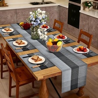 Ensemble de sets de table et de chemins de table lavables en PVC, anti-chaleur, antidérapants, résistants à l'huile, pour hôtel, maison, fête, mariage, restaurant, dîner, décoration