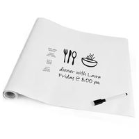 Tableau blanc statique auto-adhésif double face pour notes, effaçable, à adhérence électrostatique