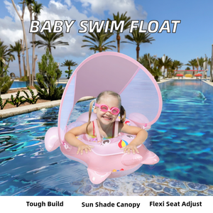 <span class=keywords><strong>Flotador</strong></span> <span class=keywords><strong>para</strong></span> Piscina Infantil <span class=keywords><strong>con</strong></span> <span class=keywords><strong>Sombrilla</strong></span> Extraíble, Anillo de Natación de PVC Resistente y Asiento Ajustable - Product Image 2