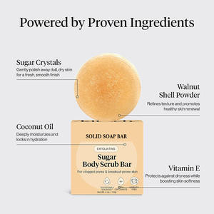 Jabón <span class=keywords><strong>Exfoliante</strong></span> Natural GMP OEM para Hombres <span class=keywords><strong>y</strong></span> Mujeres, Jabón Corporal Suave <span class=keywords><strong>Exfoliante</strong></span> e Hidratante <span class=keywords><strong>con</strong></span> Aceite de Coco - Product Image 2