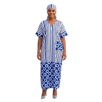 Robe Dashiki ample à manches longues en polyester imprimé, style Abaya, pour femme, grande taille, respirante, moderne, tenue formelle d'été, collection Alya African.
