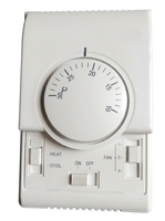 Termostato Mecánico para Ventilador de Bobina, 100-240V CA, Controlador de Temperatura Ambiente para Aire Acondicionado Central Doméstico, Pantalla Digital LCD